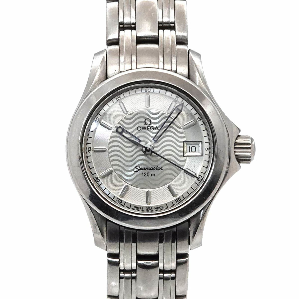 Pre-Owned OMEGA Seamaster 120 2581 31 Women's Watch with Date Display, Silver Quartz Movement