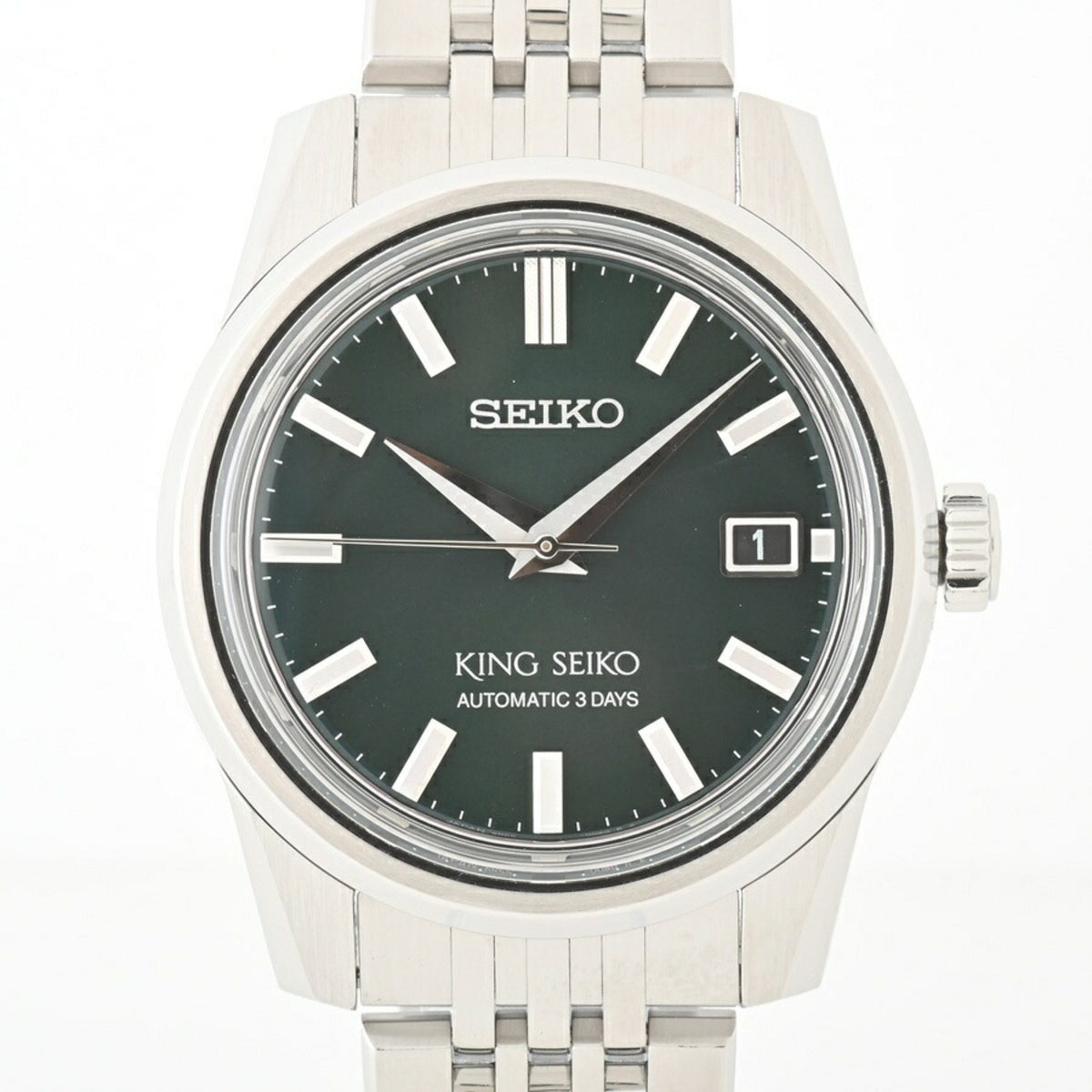 Pre-Owned Seiko SEIKO King SDKS019 6R55-00A0 Green Automatic Watch E-156171