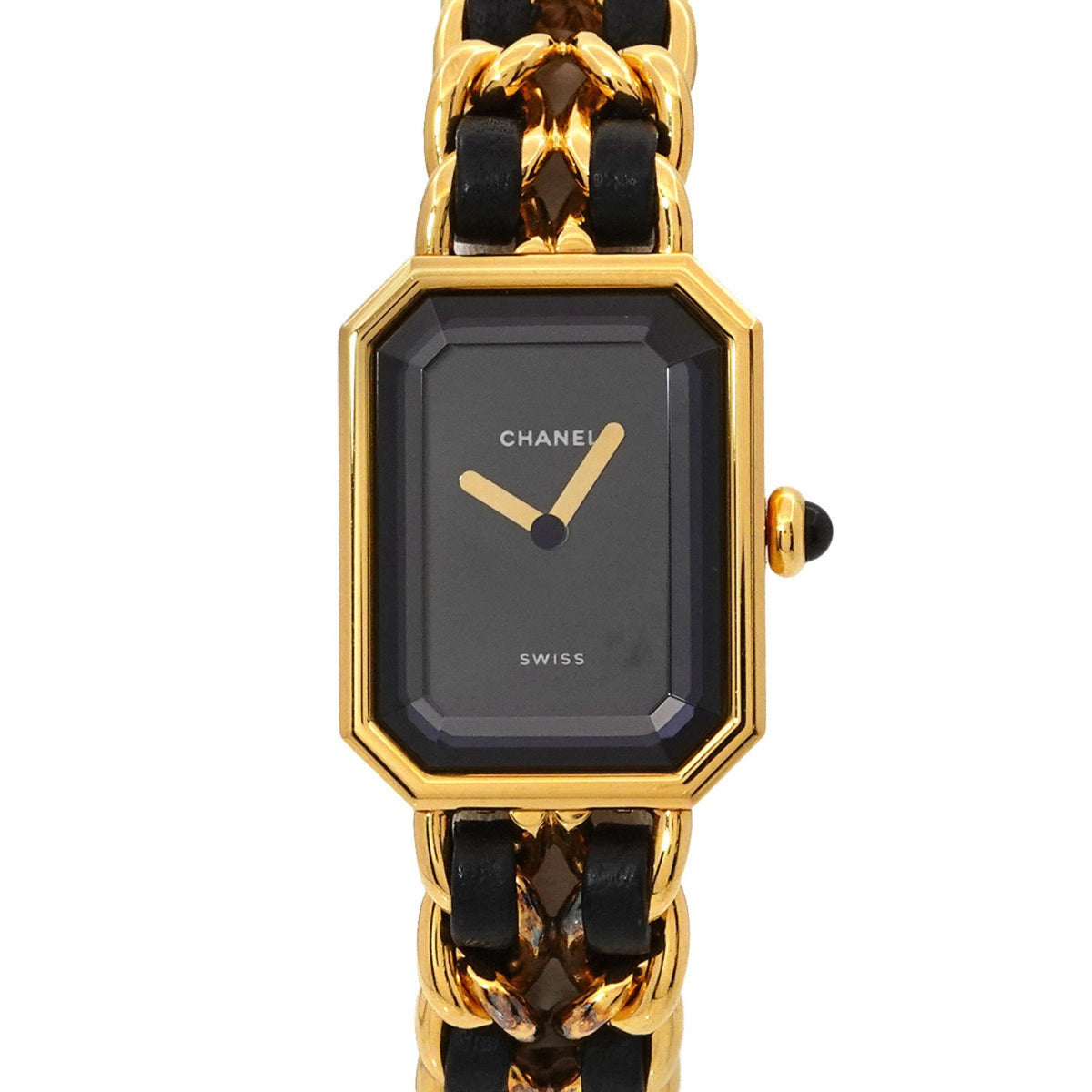 Pre-Owned CHANEL Premiere Women's Watch, Size S, H0001, Black and Gold, Quartz Movement