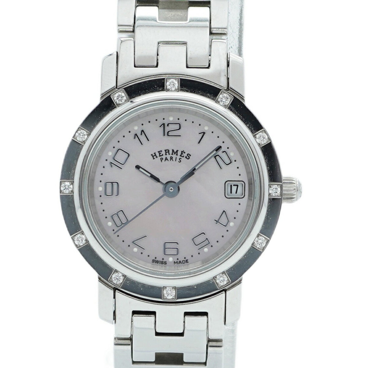 Pre-Owned Herm?s Clipper CL4.230 Pink Dial Women's Watch