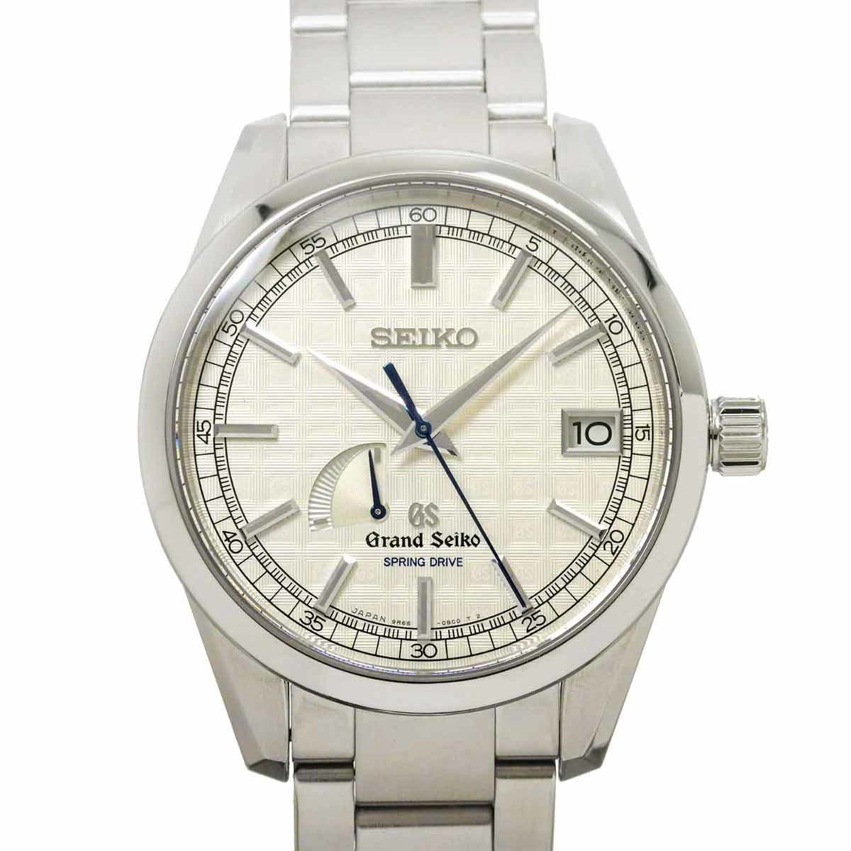 Pre-Owned Seiko Grand Spring Drive SBGA111 Men's Watch 9R65 0BP0 1500-piece Limited Edition 10th Anniversary Model Date Automatic