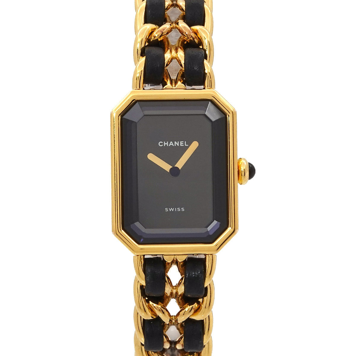 Pre-Owned CHANEL Premiere Women's Watch, Size L, H0001, Black and Gold, Quartz Movement