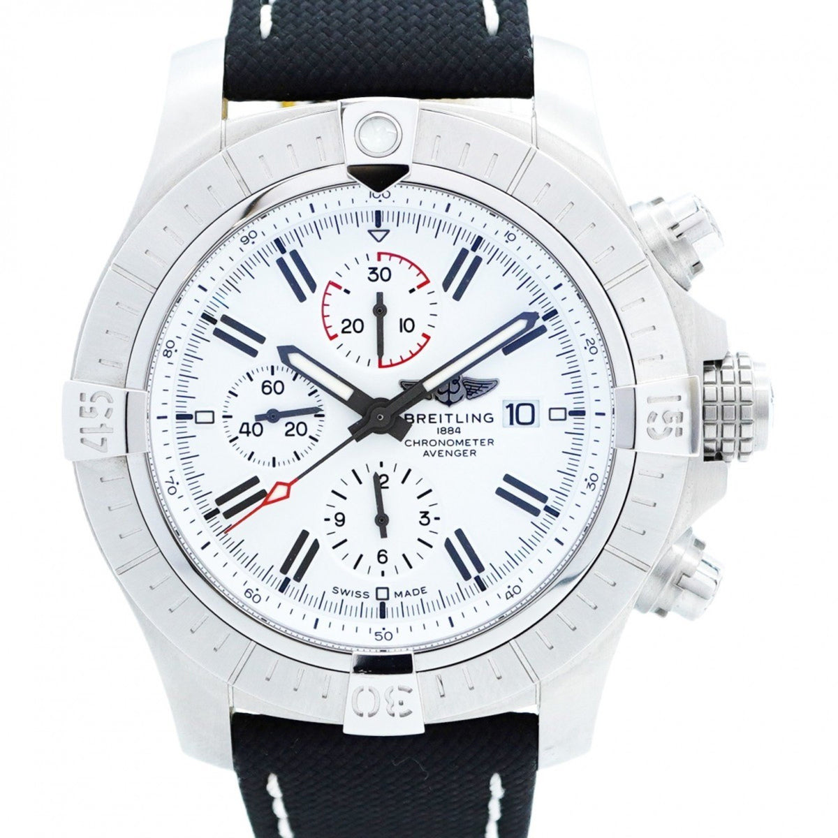 Montre homme Breitling Avenger A13375 d'occasion à cadran blanc 