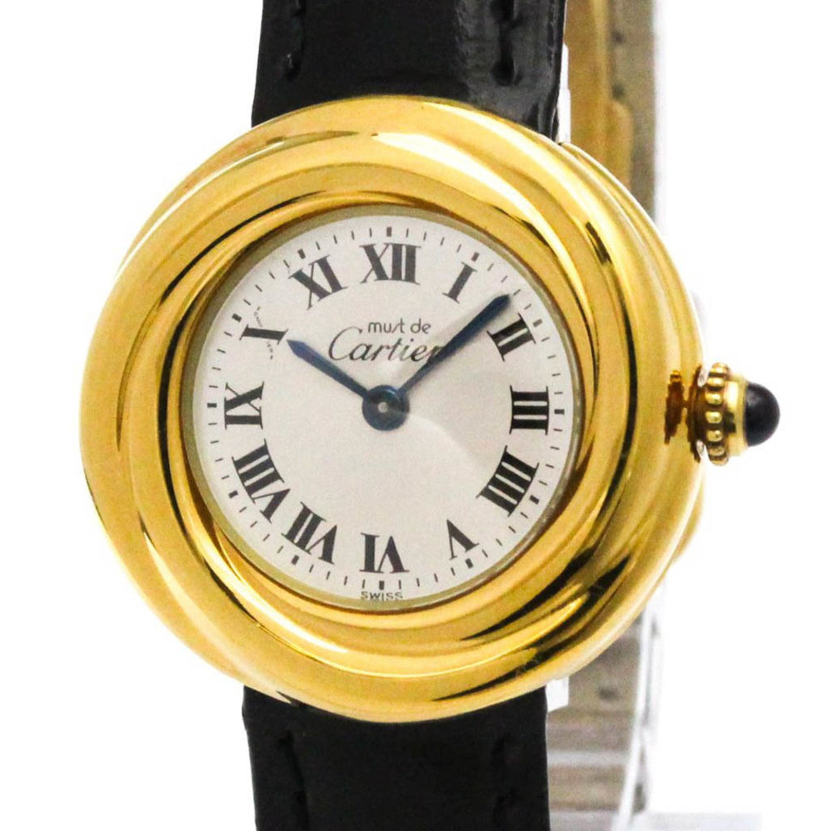 Pre-Owned CARTIER Must Trinity Vermeil Gold Plated Quartz Ladies Watch W1010644