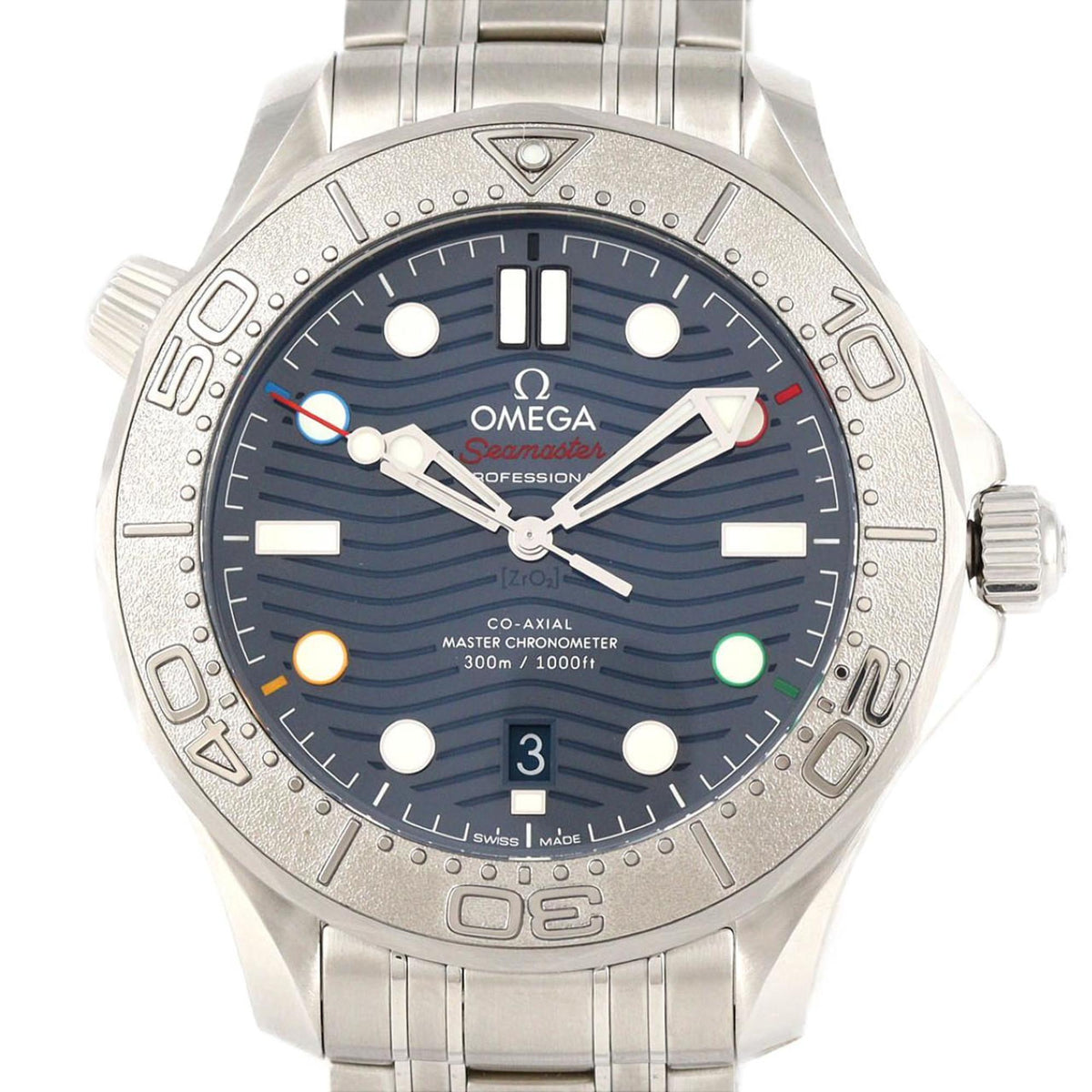 Pre-Owned Omega Seamaster Diver 300M Beijing 2022 522.30.42.20.03.001 Stainless Steel Automatic Watch
