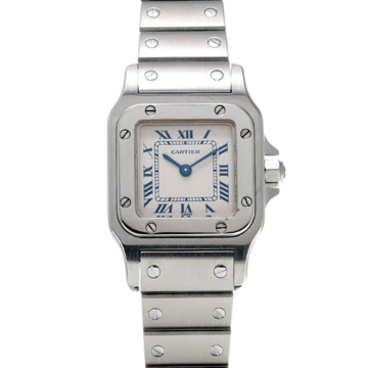 Pre-Owned Cartier Santos Galbee SM W20017D6 White Women's Quartz Watch (Pre-owned) - Ginzo
