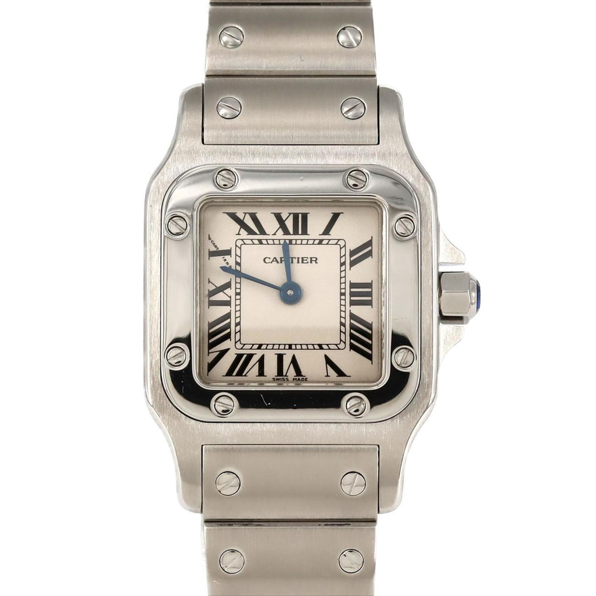 Pre-Owned Cartier Santos Galbe SM W20056D6 SS Wristwatch Quartz