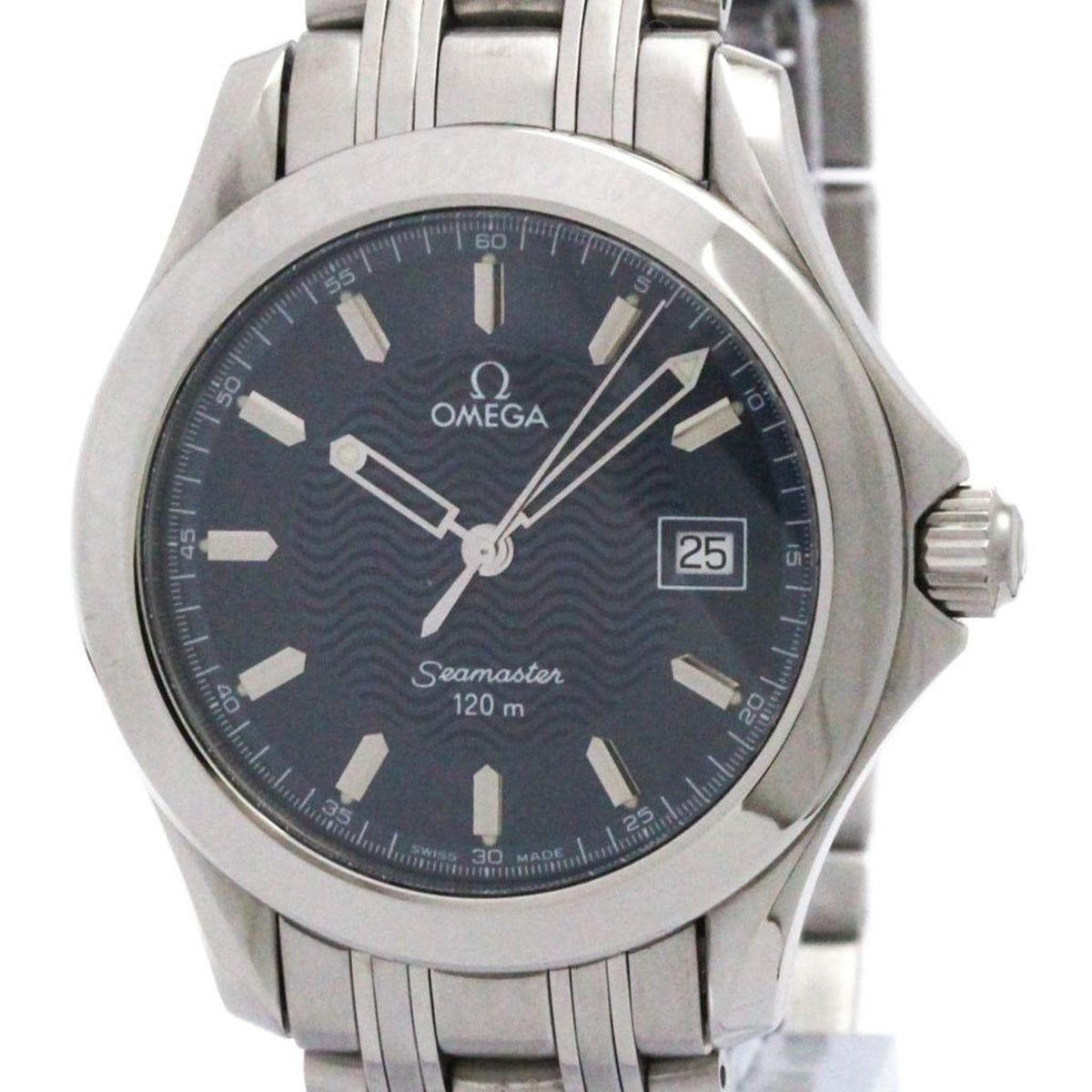 Pre-Owned OMEGA Seamaster 120M Steel Quartz Mens Watch 2511.81 Polished