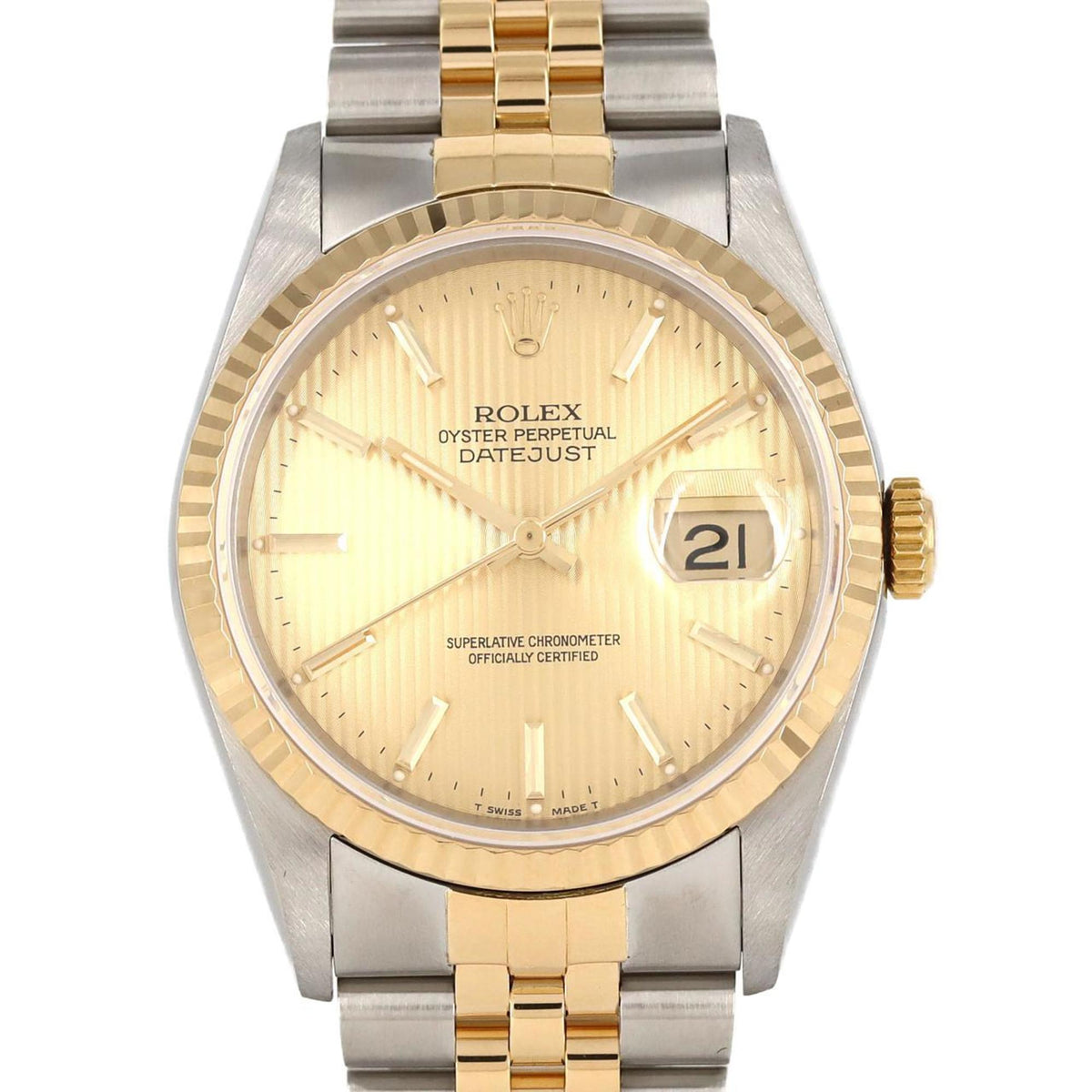 Pre-Owned Rolex Datejust 16233 SSxYG Automatic Watch, X-Serial