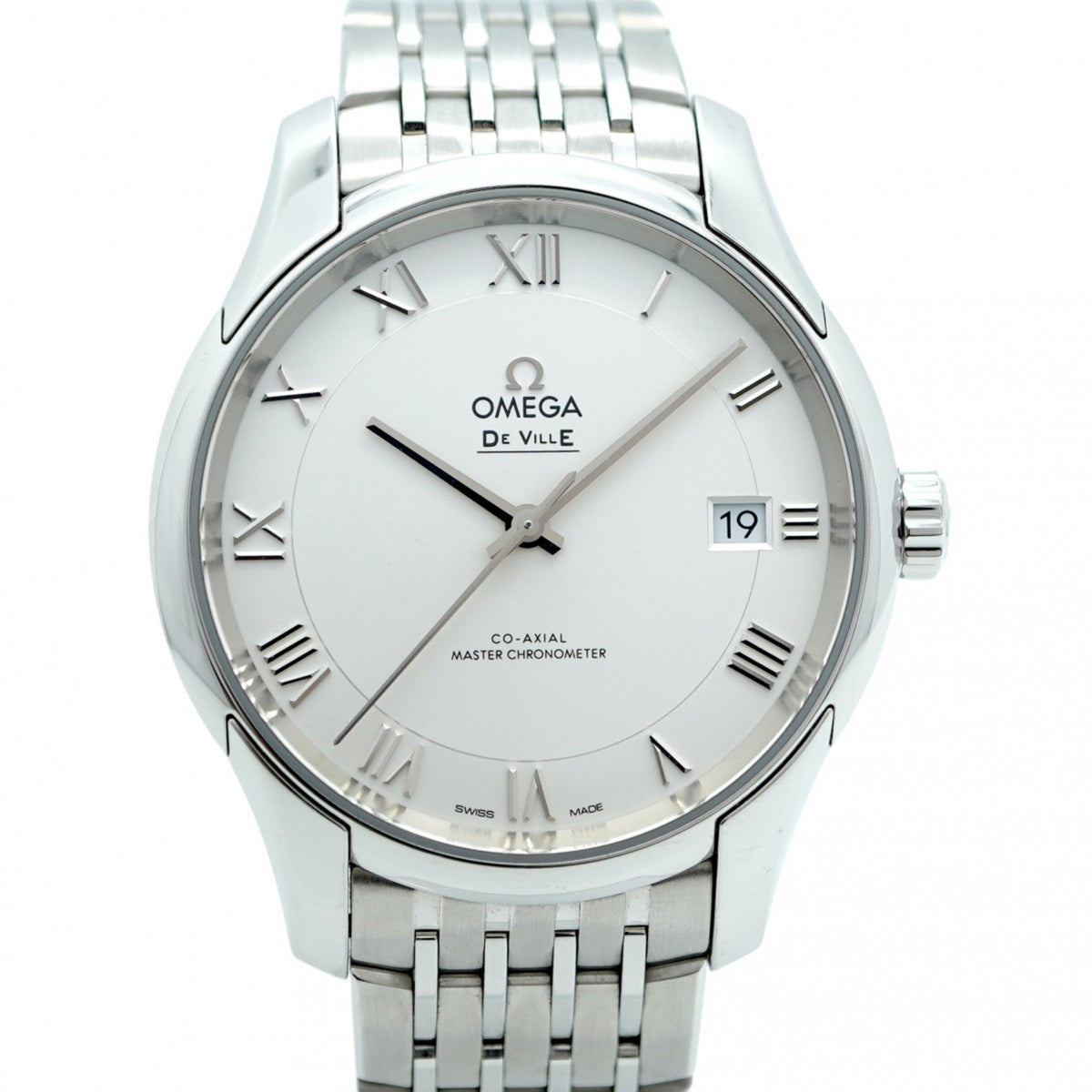 Pre-Owned Omega De Ville Hour Vision 433.10.41.21.02.001 Silver Dial Men's Watch