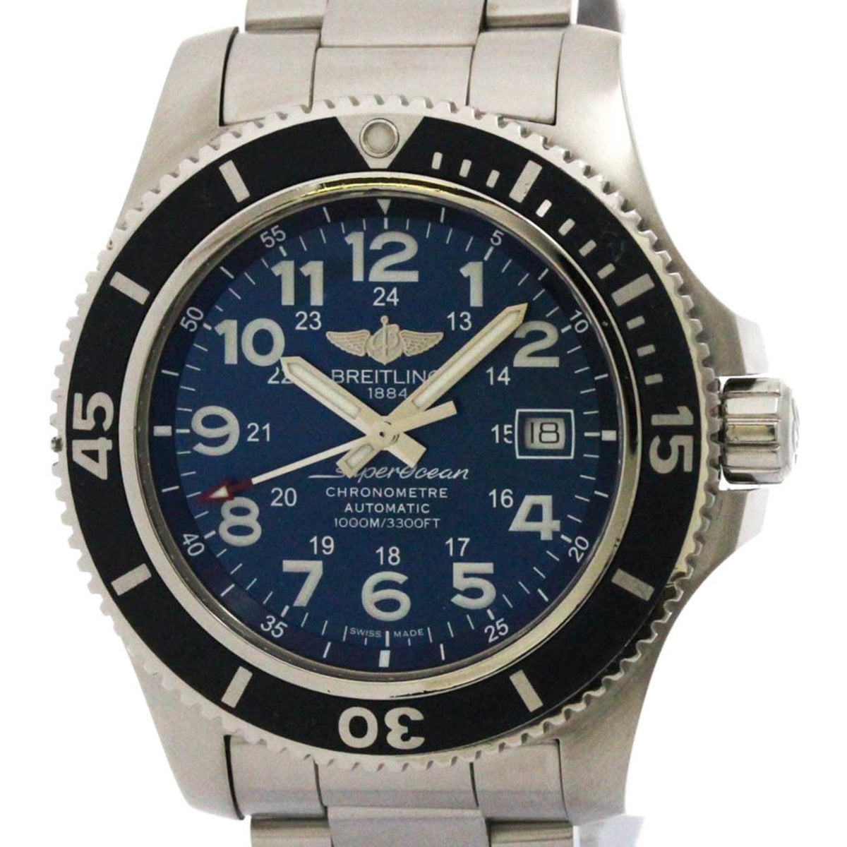 Montre automatique pour homme BREILING Super Ocean II en acier poli A17392 d'occasion 