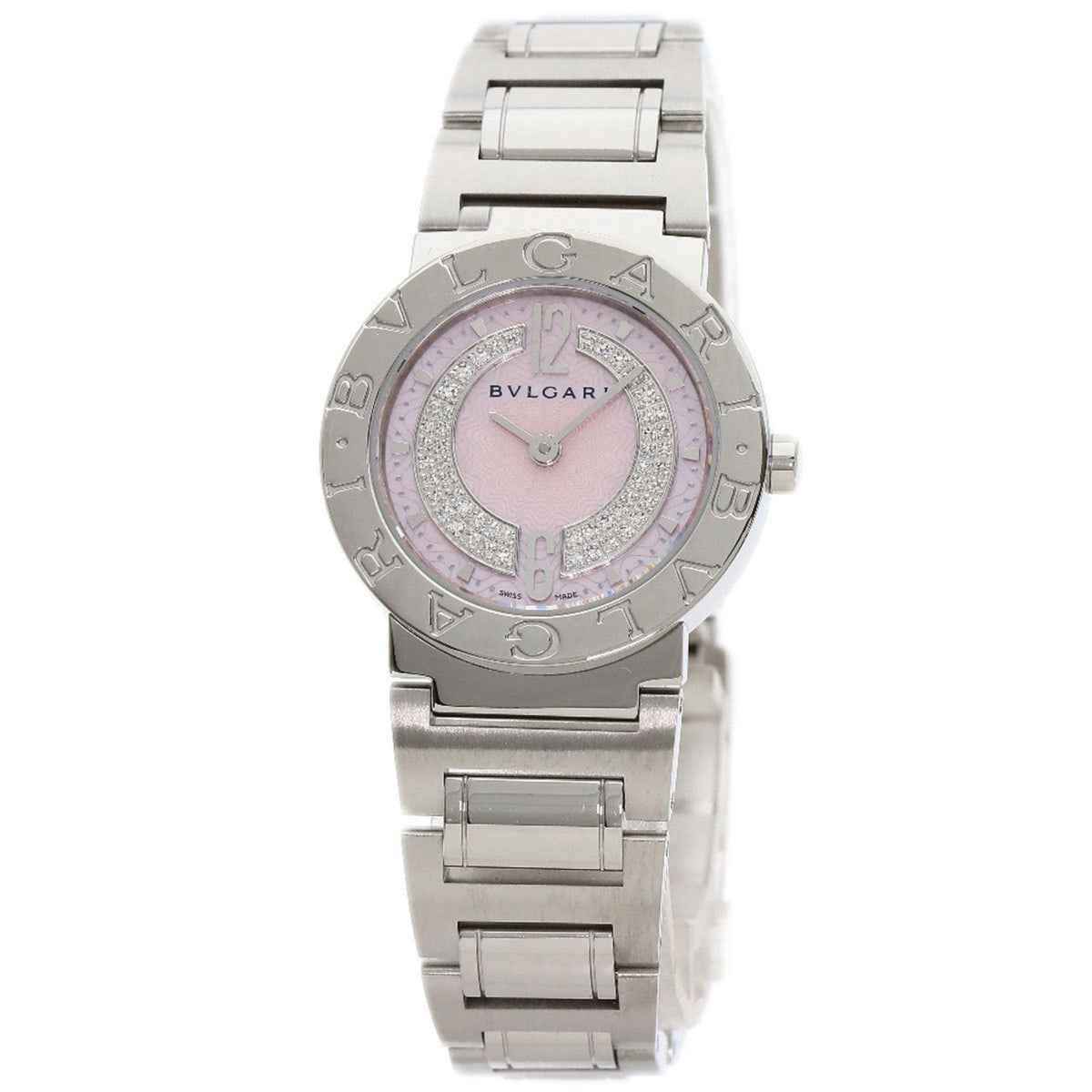 Pre-Owned BVLGARI BB26C2SS DN Diamond Watch Stainless Steel SS Ladies