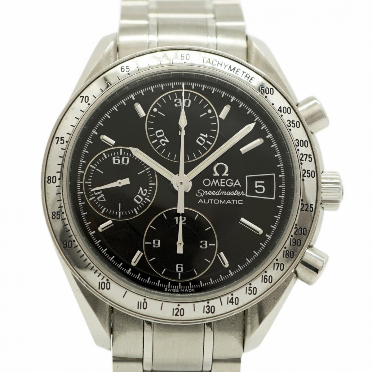 Pre-Owned Omega Speedmaster 351.35.000 Black Dial Men's Watch