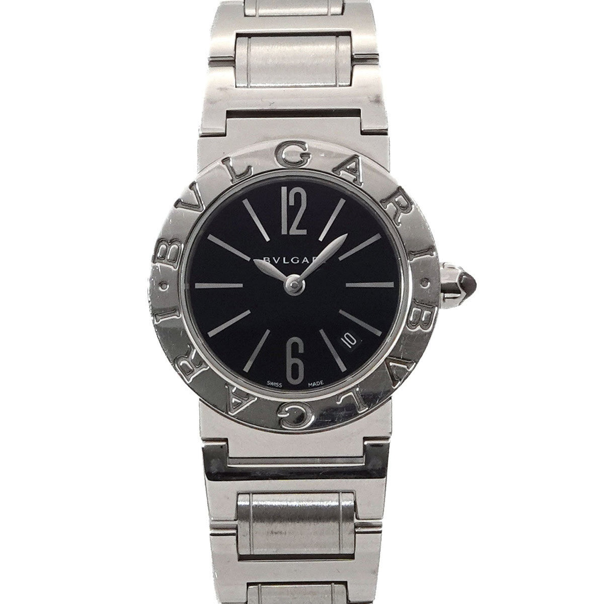 Pre-Owned BVLGARI BBL26S Women's Watch with Date, Black Quartz Movement
