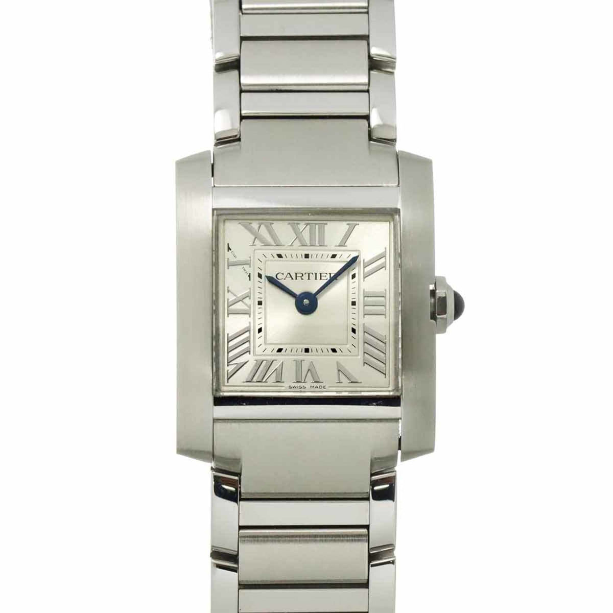 Pre-Owned Cartier Tank Francaise SM WSTA0065 Women's Silver Quartz Watch