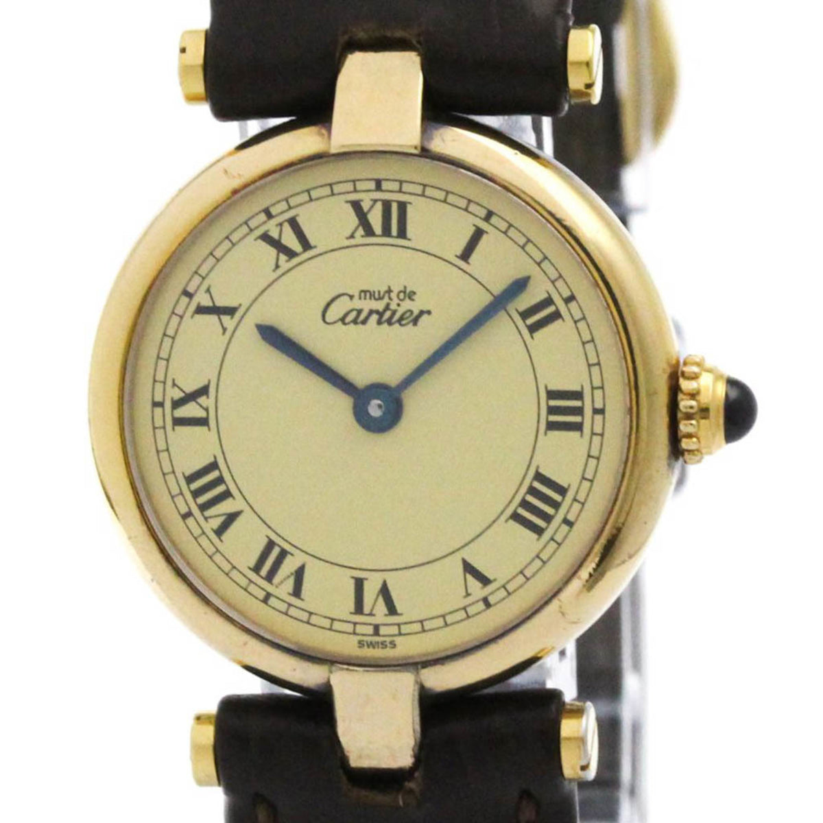 Pre-Owned CARTIER Must Vendome Vermeil Gold Plated Quartz Ladies Watch 590004
