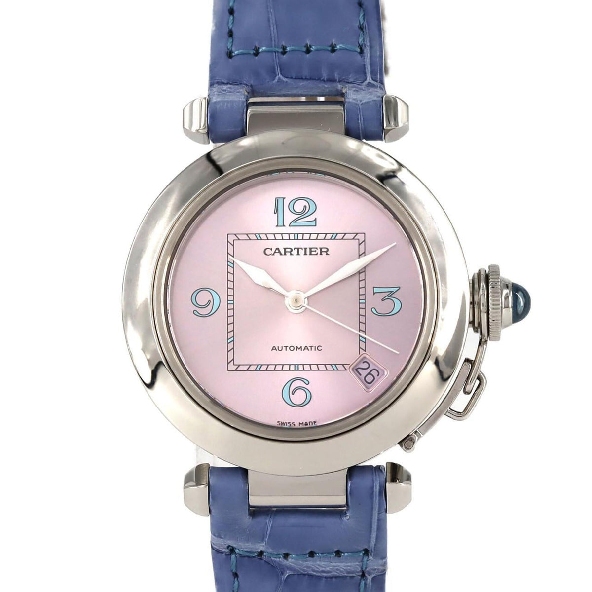 Pre-Owned Cartier Pasha C 2005 Christmas Limited Edition W3108199 Stainless Steel Automatic Watch