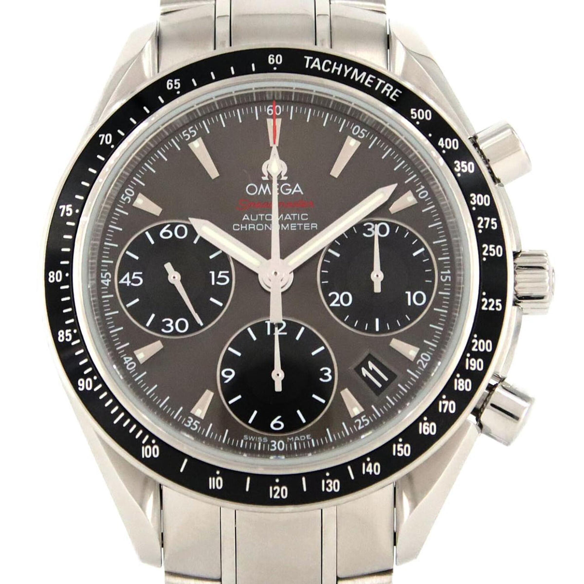 Pre-Owned Omega Speedmaster Date 323.30.40.40.06.001 Stainless Steel Automatic Watch