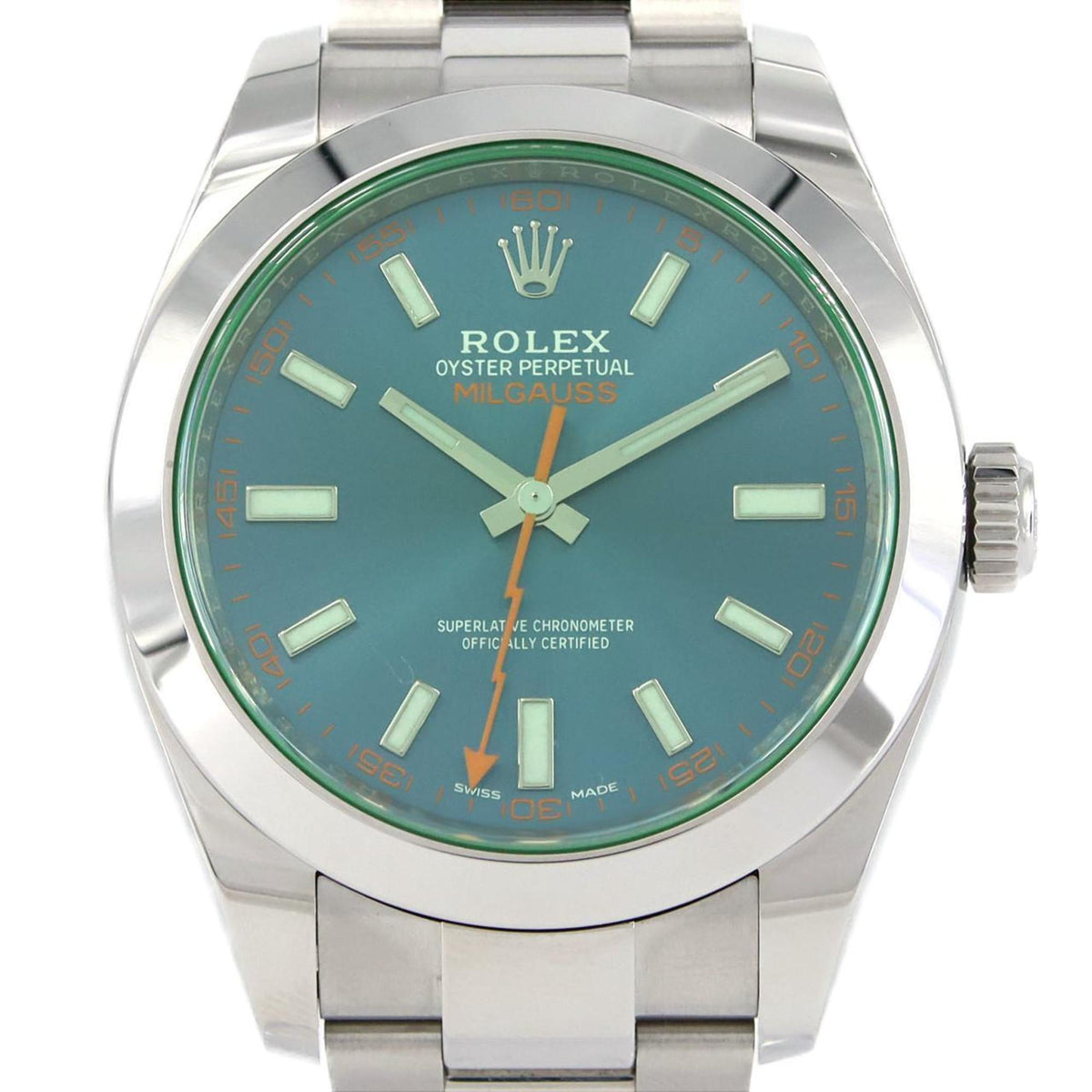 Pre-Owned Rolex Milgauss 116400GV SS Wristwatch Automatic Random Number