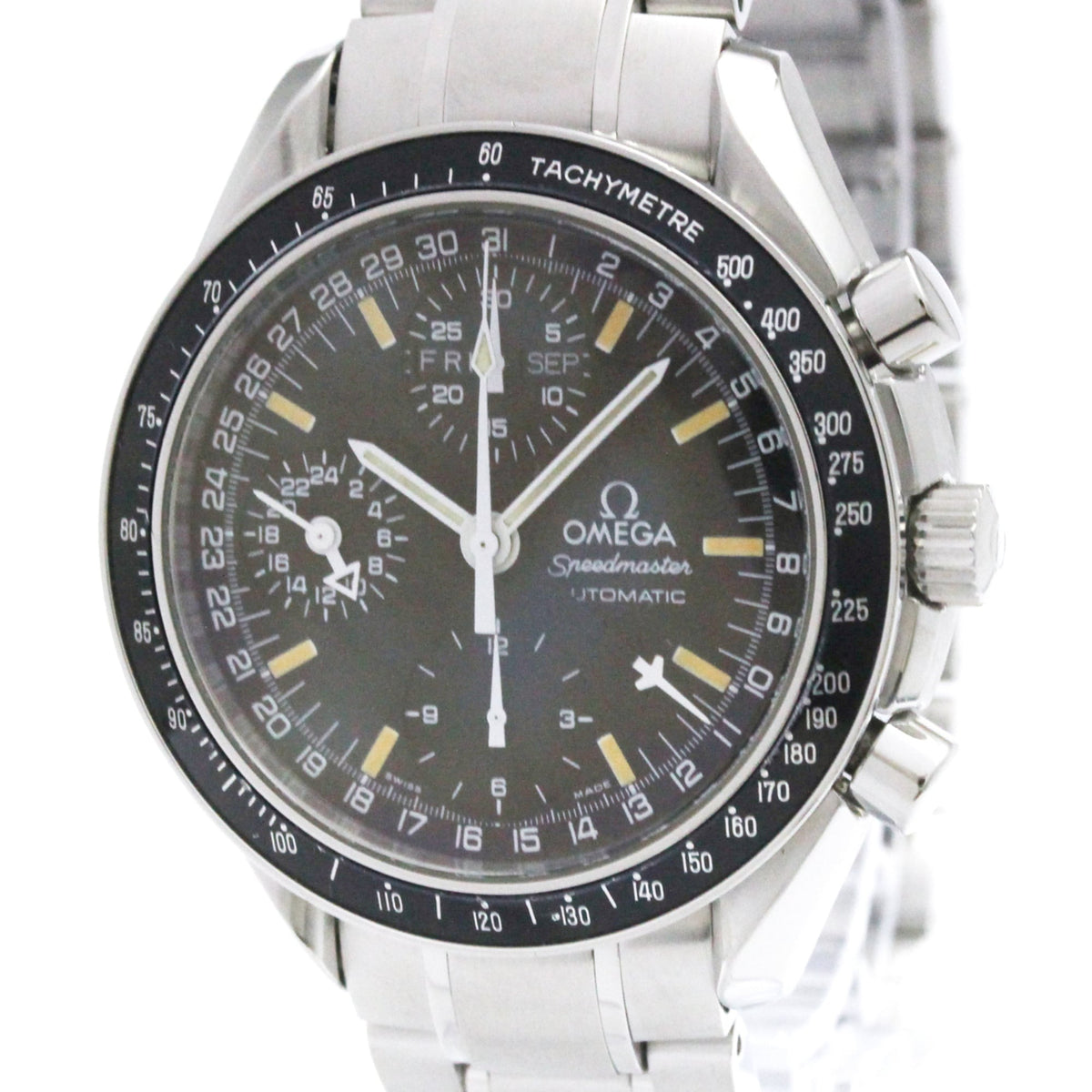 Pre-Owned OMEGA Speedmaster Mark 40Steel Automatic Mens Watch 3520.50 Polished