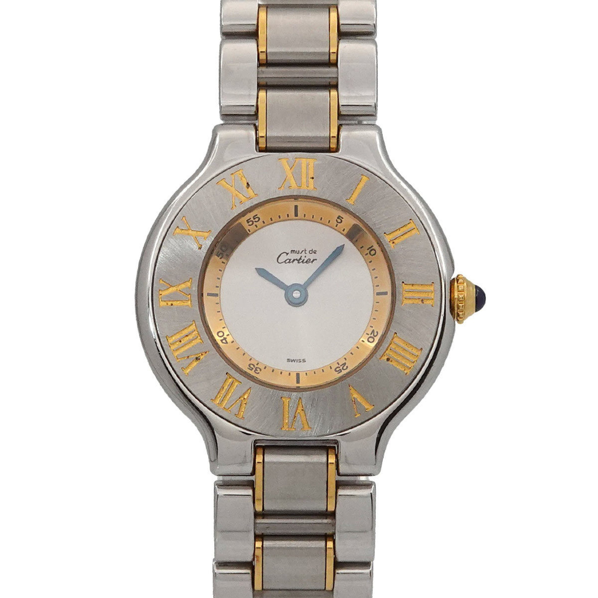 Pre-Owned Cartier Must 21 Vantianne Two-tone Watch W10073R6 Women's Silver Quartz