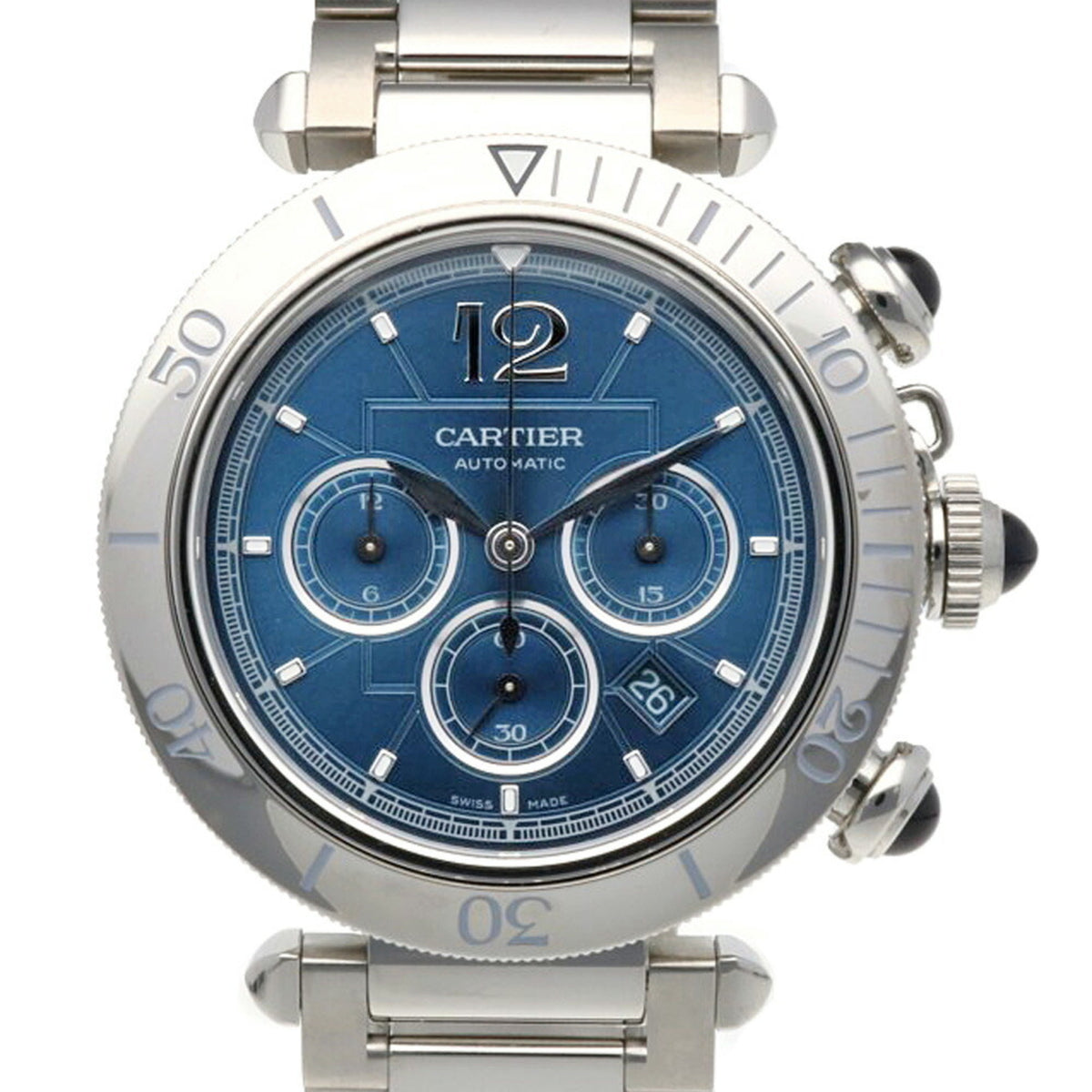 Pre-Owned Cartier Pasha de Watch, Stainless Steel WSPA0039, Automatic, Men's, CARTIER