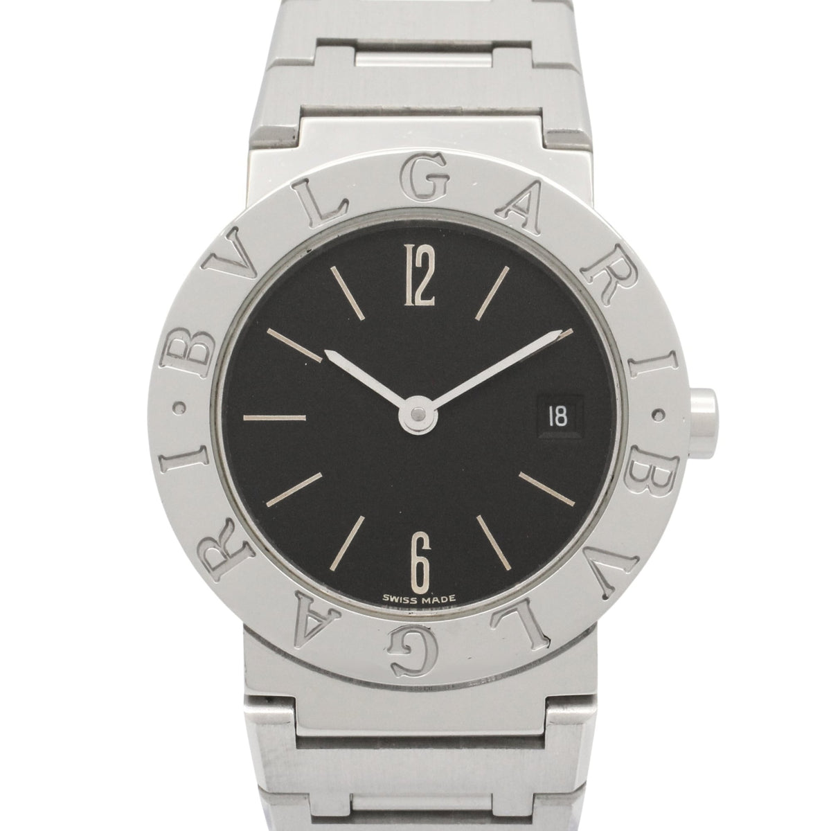 Pre-Owned Bulgari BVLGARI Watch Stainless Steel Ladies Black BB26SSD