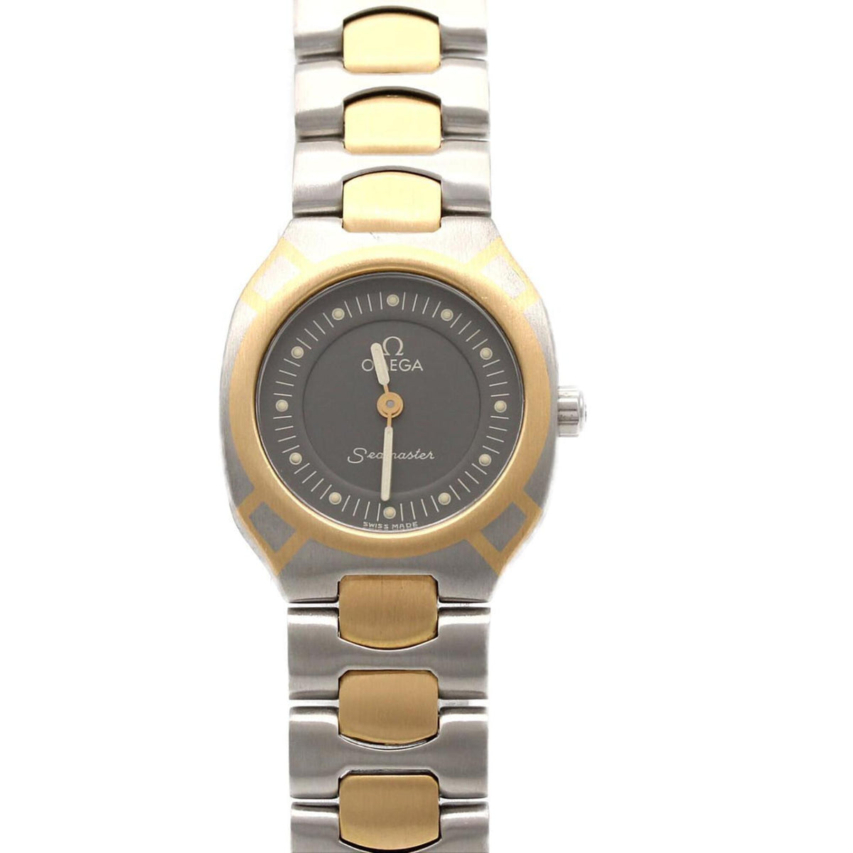Pre-Owned Omega Polaris Two-Tone Stainless Steel x Yellow Gold Quartz Watch
