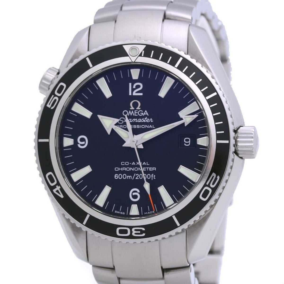 Pre-Owned OMEGA Seamaster 600 Planet Ocean Date 2201.50.00 Stainless Steel Men's 39958 Watch
