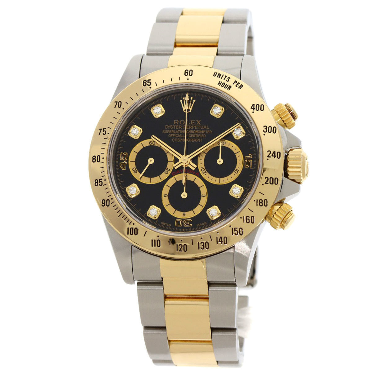 Pre-Owned Rolex Cosmograph Daytona 16523G 8P Diamond Watch in Stainless Steel/SSx18KYG Men's