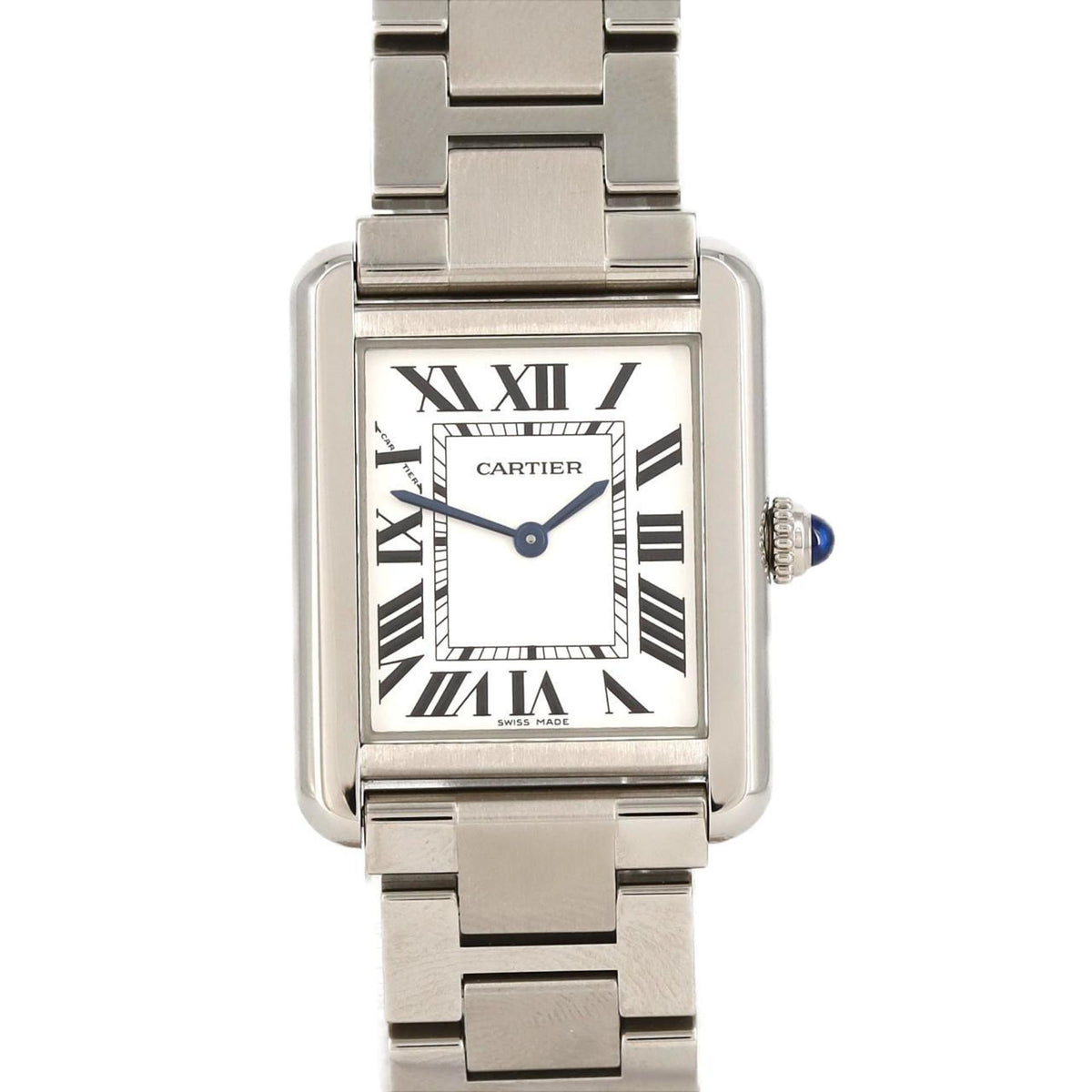 Gebrauchte Cartier Tank Solo SM W5200013 SS Quarzuhr 