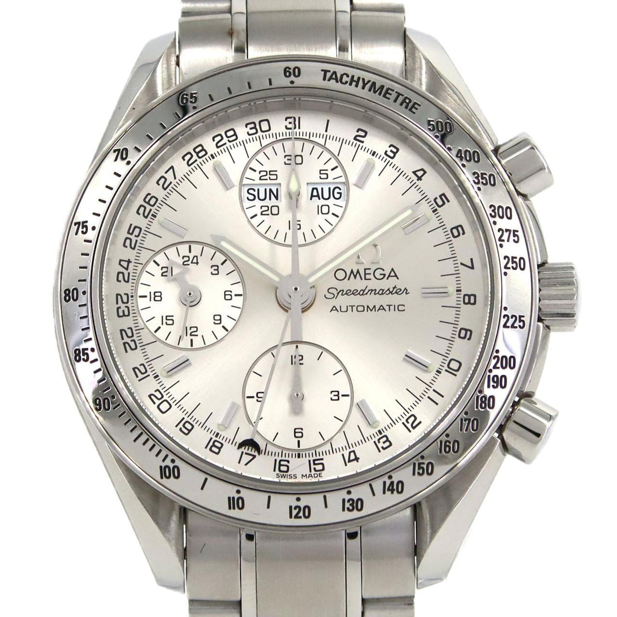 Pre-Owned Omega Speedmaster Day-Date 3523.30 Stainless Steel Automatic Watch