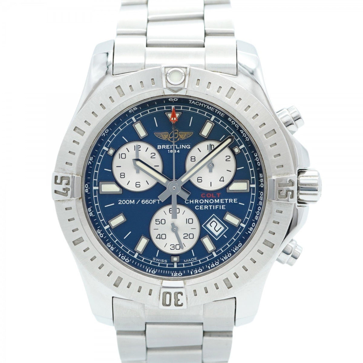 Pre-Owned Breitling Colt A73388 Blue Dial Men's Watch