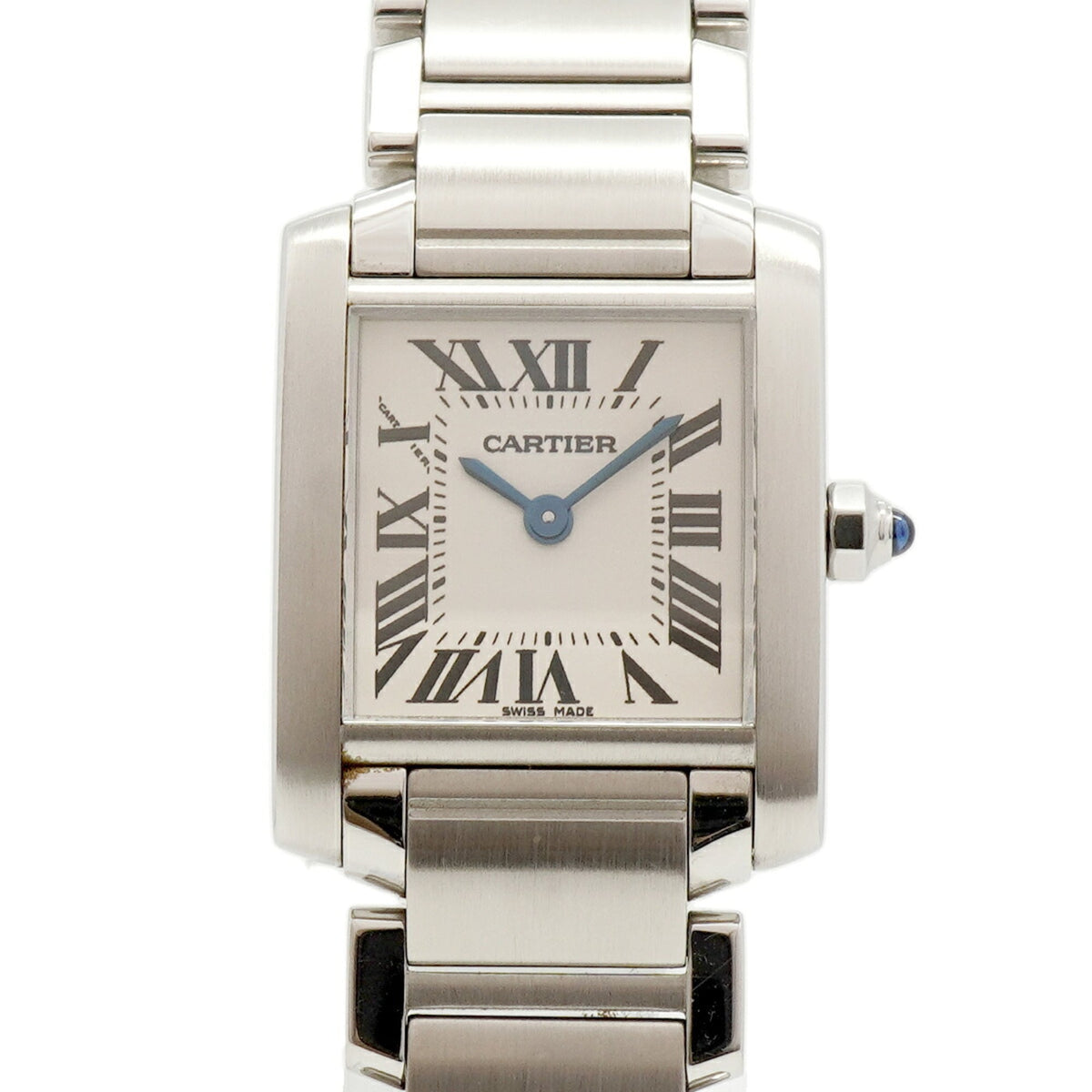 Pre-Owned Cartier Tank Fran?aise SM W51008Q3 Ivory Dial Women's Watch