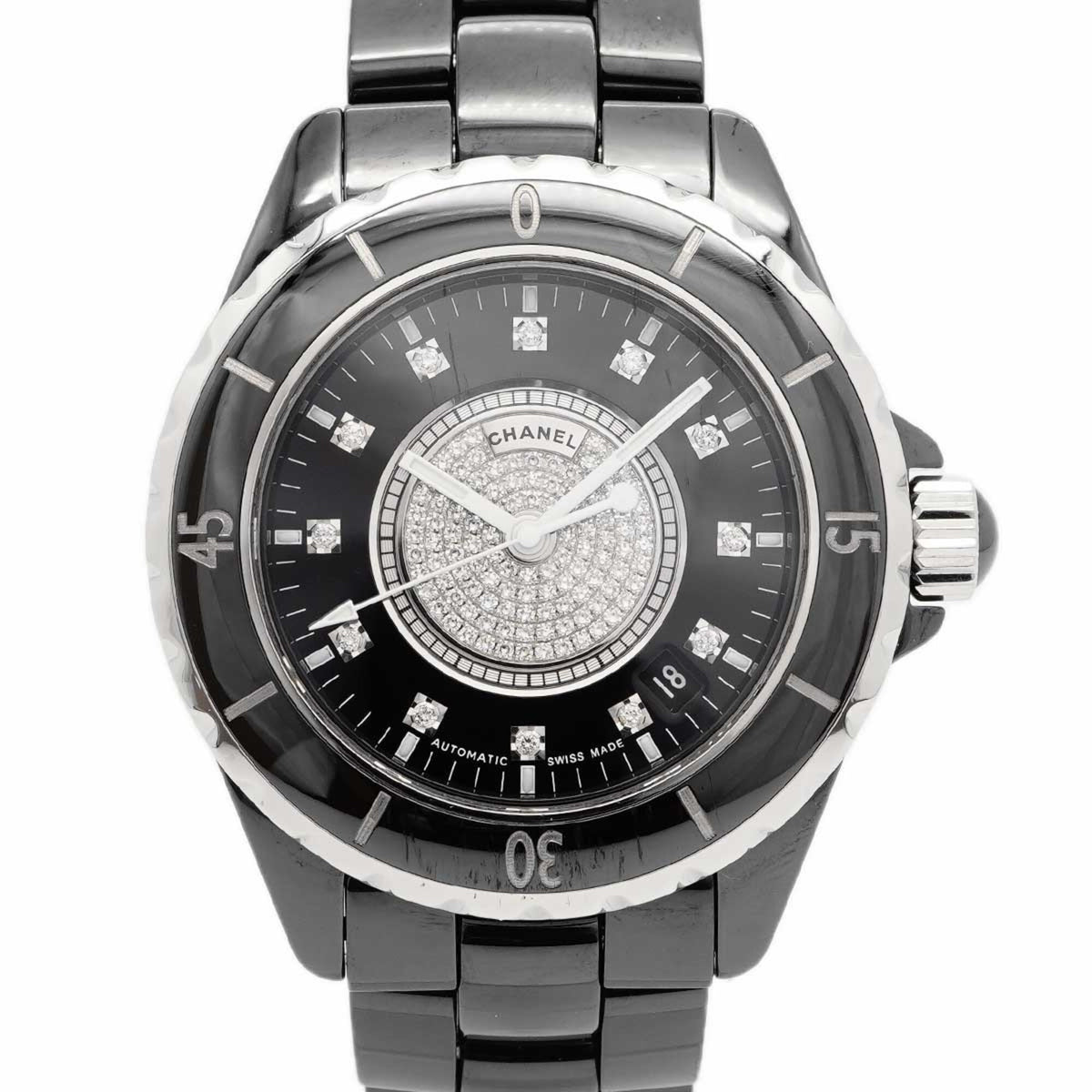Pre-Owned Chanel J12 H1757 Black Dial Men's Watch