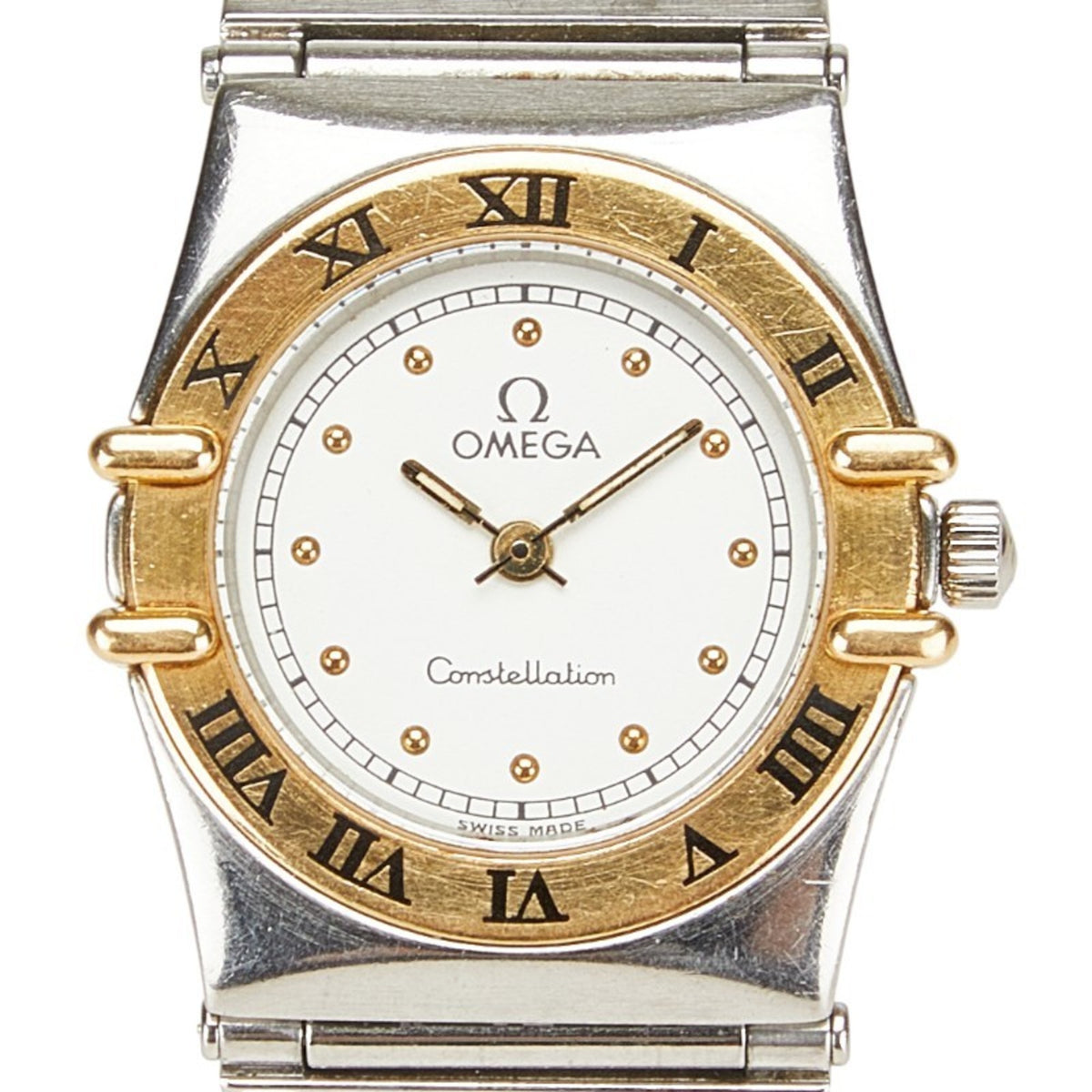 Pre-Owned Omega Constellation Watch, Quartz, White Dial, Stainless Steel, Yellow Gold, Women's, OMEGA