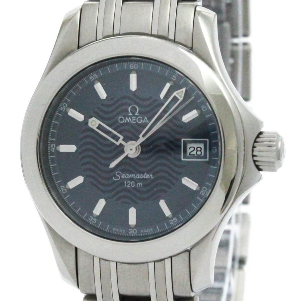 Pre-Owned Polished OMEGA Seamaster 120M Steel Quartz Ladies Watch 2581.81 BF576083
