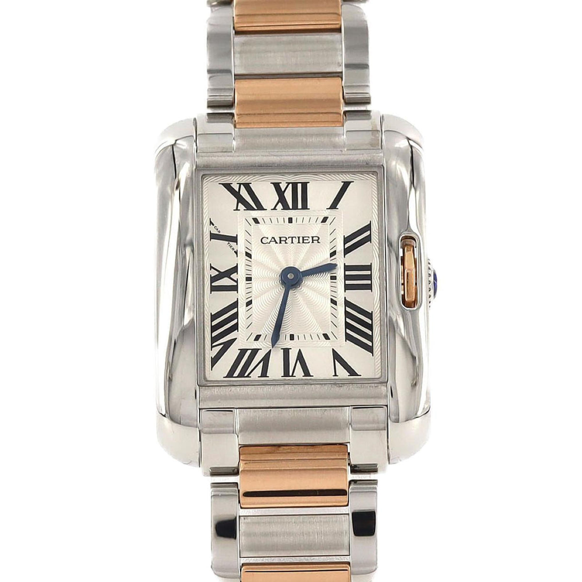 Montre-bracelet à quartz Cartier Tank Anglaise SM PG Combi W5310036 SSxPG d'occasion 