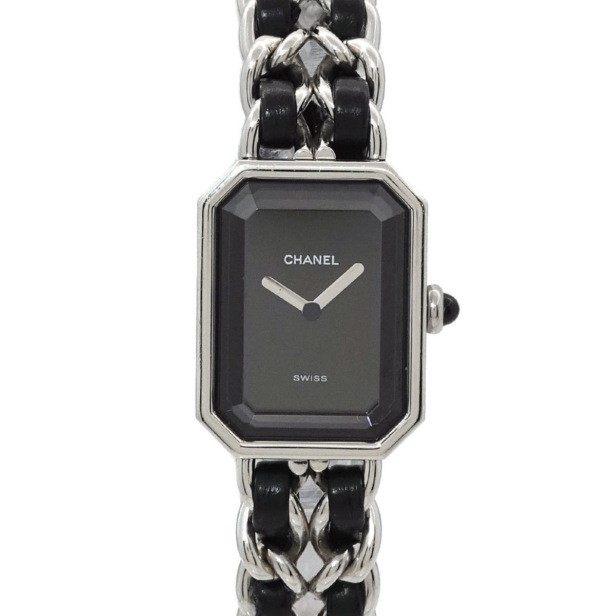 Pre-Owned Chanel Premiere Large Size H0451 Women's Watch Black Silver Quartz