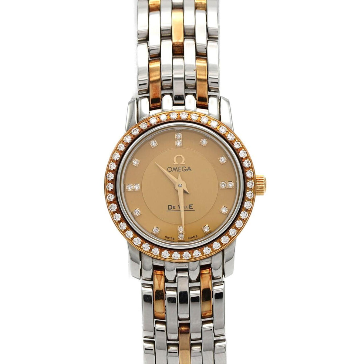 Pre-Owned Omega De Ville Prestige Combination D-16P 413.25.22.60.58.001 SSxYG Quartz Watch