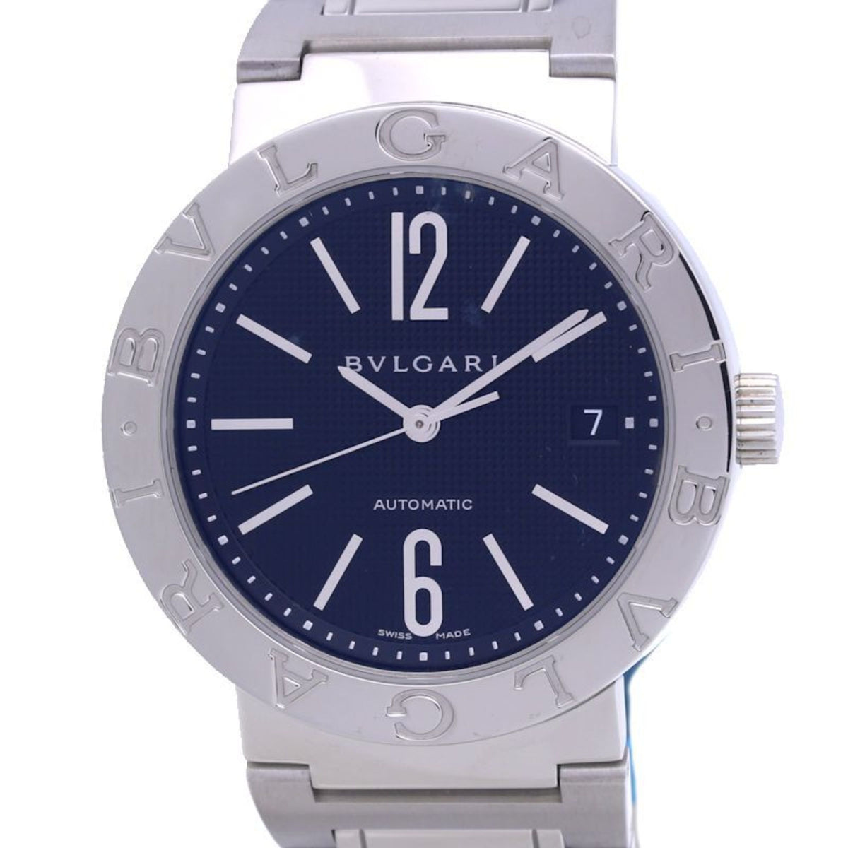 Montre homme BVLGARI BB38BSSD N BB38SSAUTO d'occasion en acier inoxydable 39959 