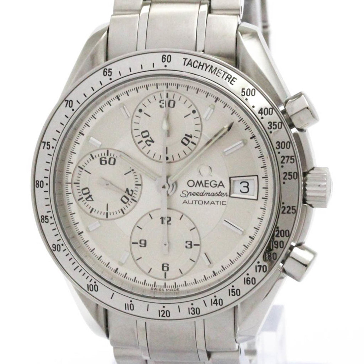 Pre-Owned OMEGA Speedmaster Date Steel Automatic Mens Watch 3513.30 Polished