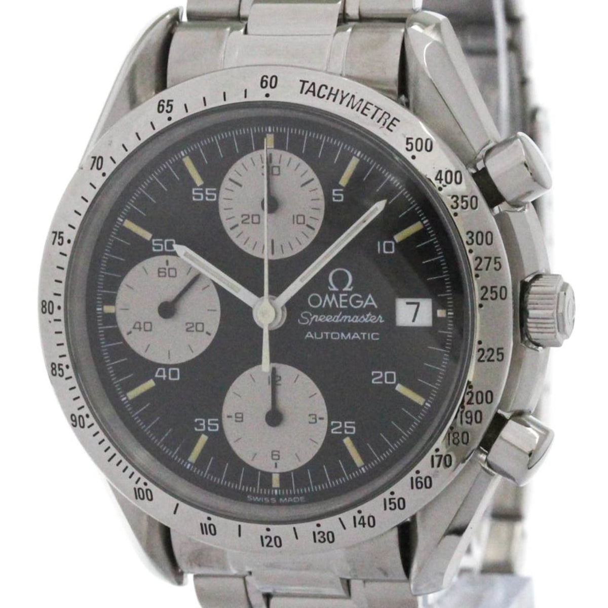 Pre-Owned OMEGA Speedmaster Date Steel Automatic Mens Watch 3511.50 Polished