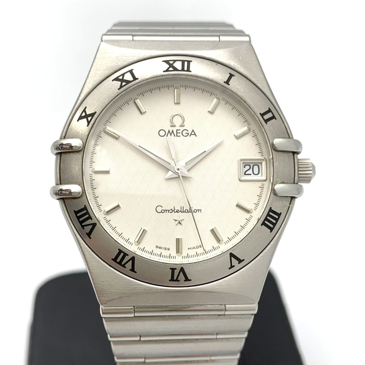 Pre-Owned OMEGA Constellation 1512.3 Men's Quartz Watch with Stainless Steel and White Dial