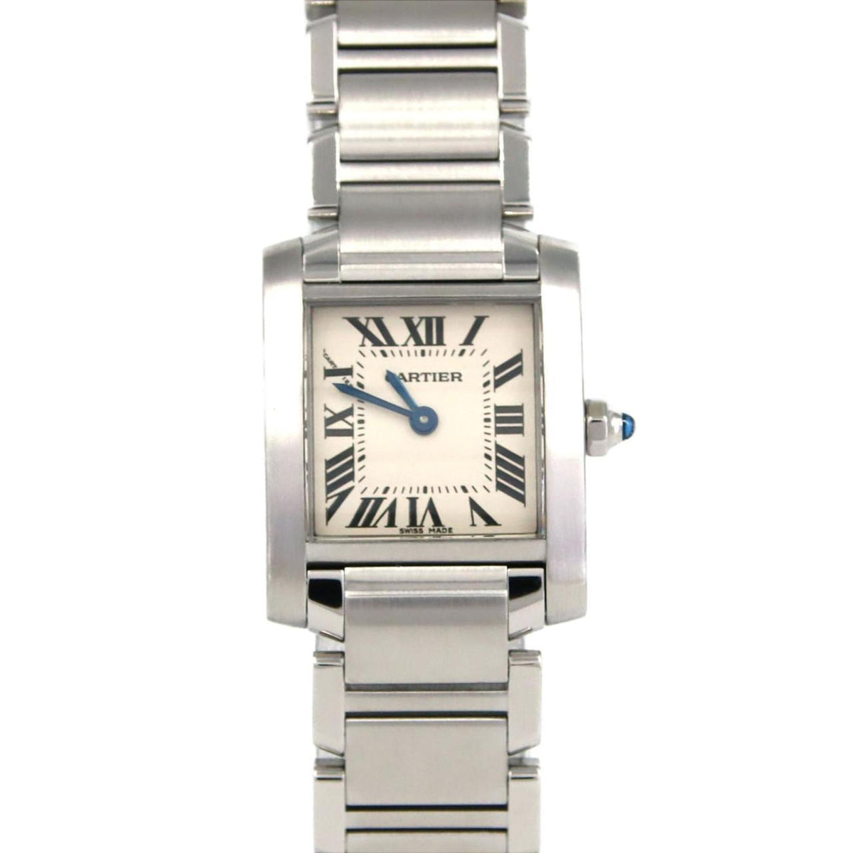 Pre-Owned Cartier Tank Fran?aise SM W51008Q3 Stainless Steel Quartz Watch