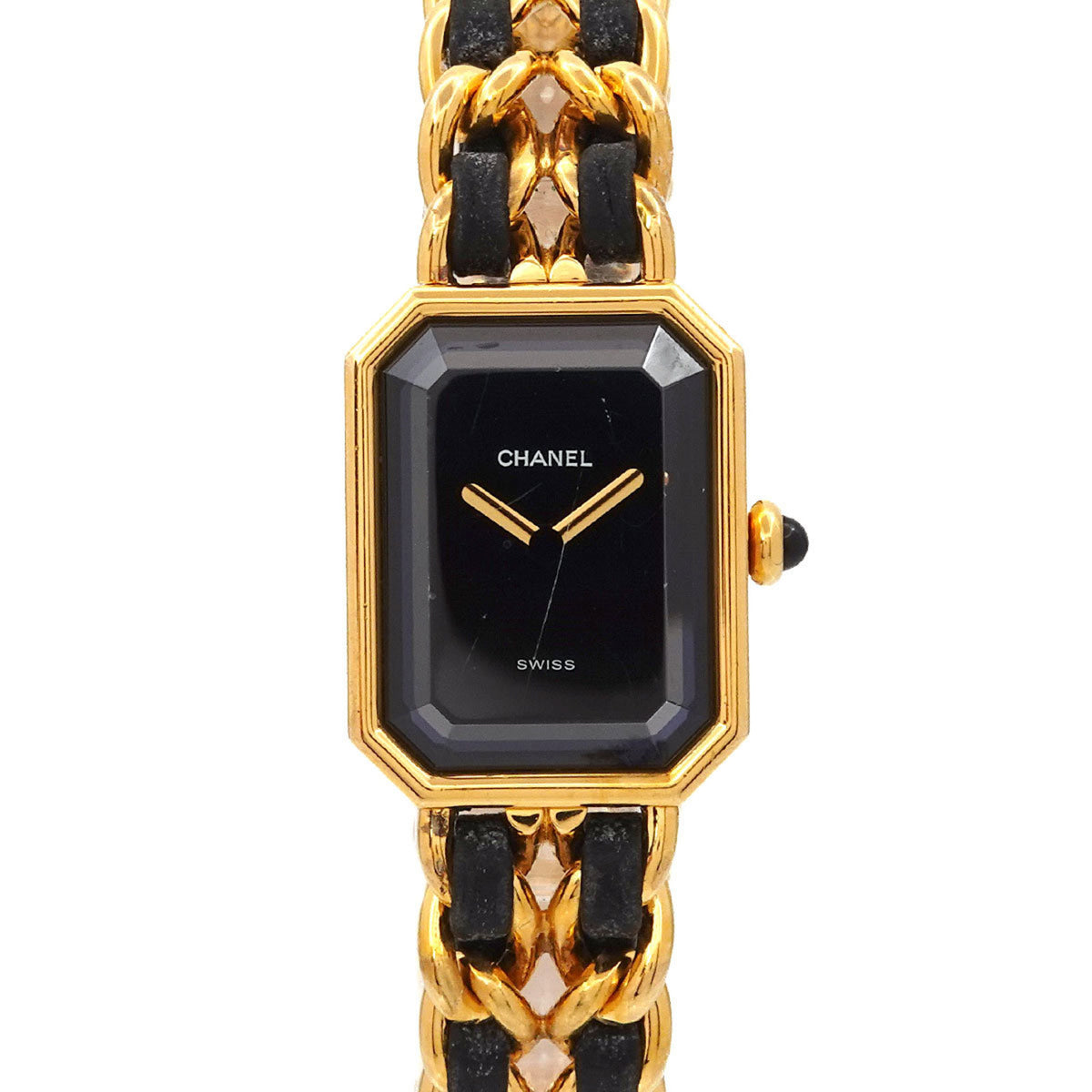 Pre-Owned CHANEL Premiere Women's Watch, Size L, H0001, Black and Gold, Quartz Movement