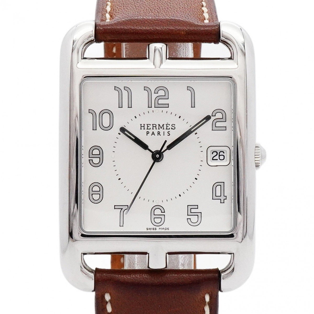 Pre-Owned Herm?s Cape Cod CC1.810 Silver Dial Men's Watch