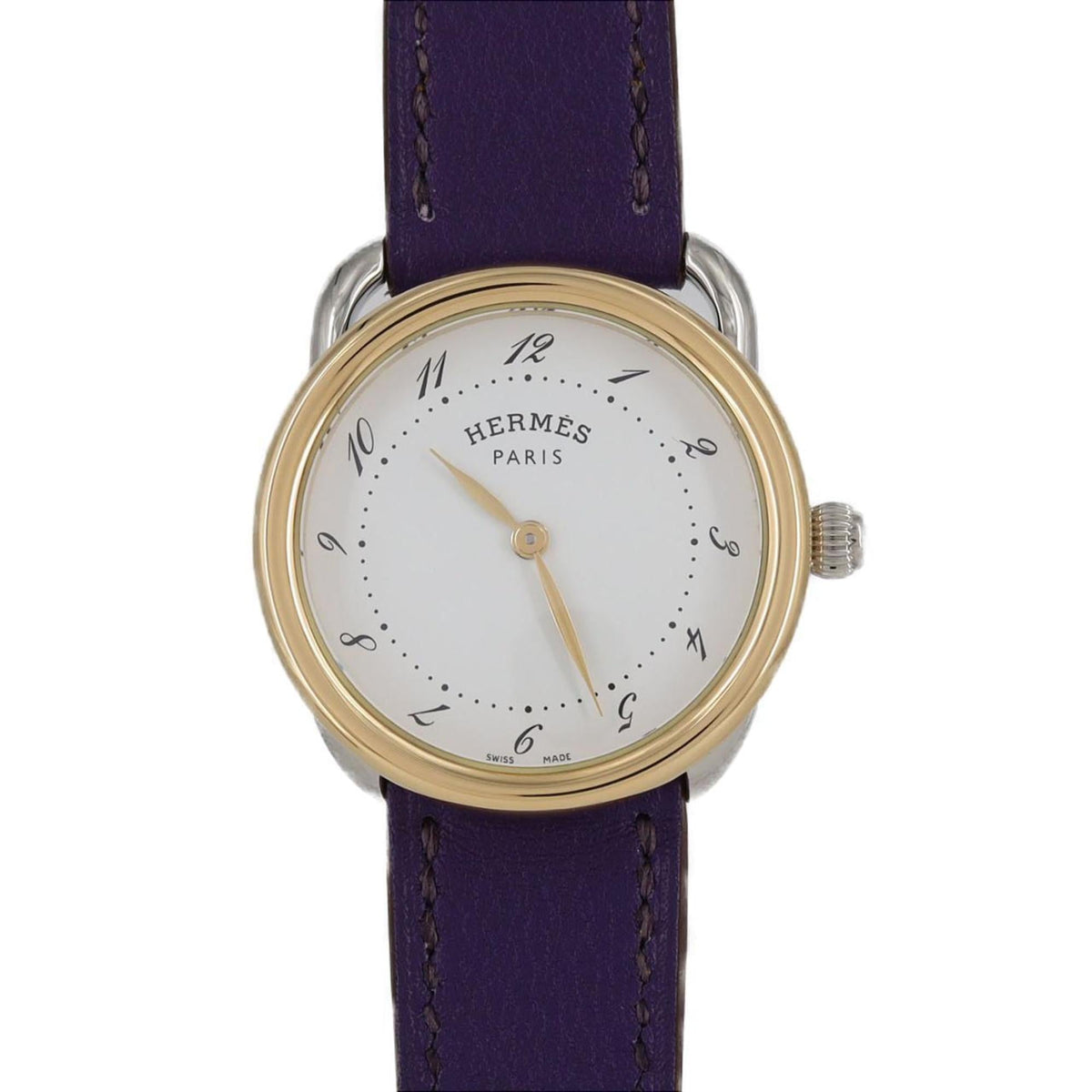 Pre-Owned Herm?s Arceau Two-tone AR5.220 SSxGP Quartz Watch