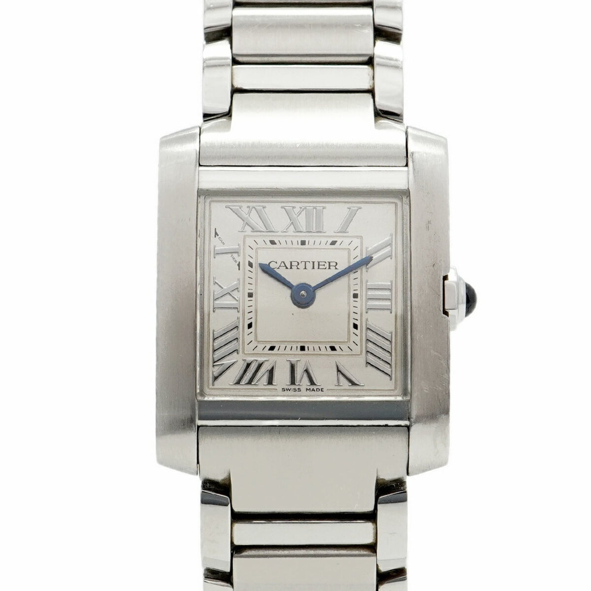 Pre-Owned Cartier Tank Fran?aise SM WSTA0065 Silver Dial Women's Watch