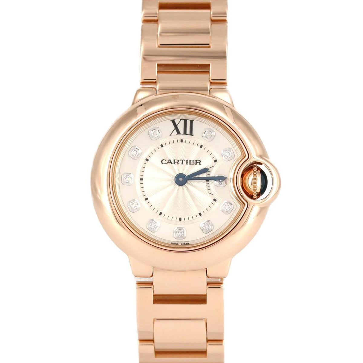 Pre-Owned Cartier Ballon Bleu SM PG/11P WE902025 PG/RG Quartz Wristwatch